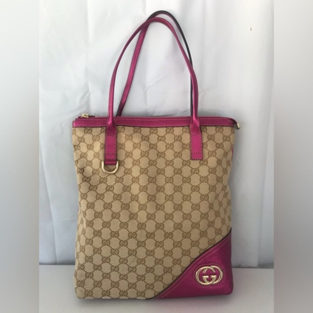 Gucci GG Canvas Small Britt Tote